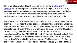 2014 Deep Research Report on Global Ultra-fine ATH Industry