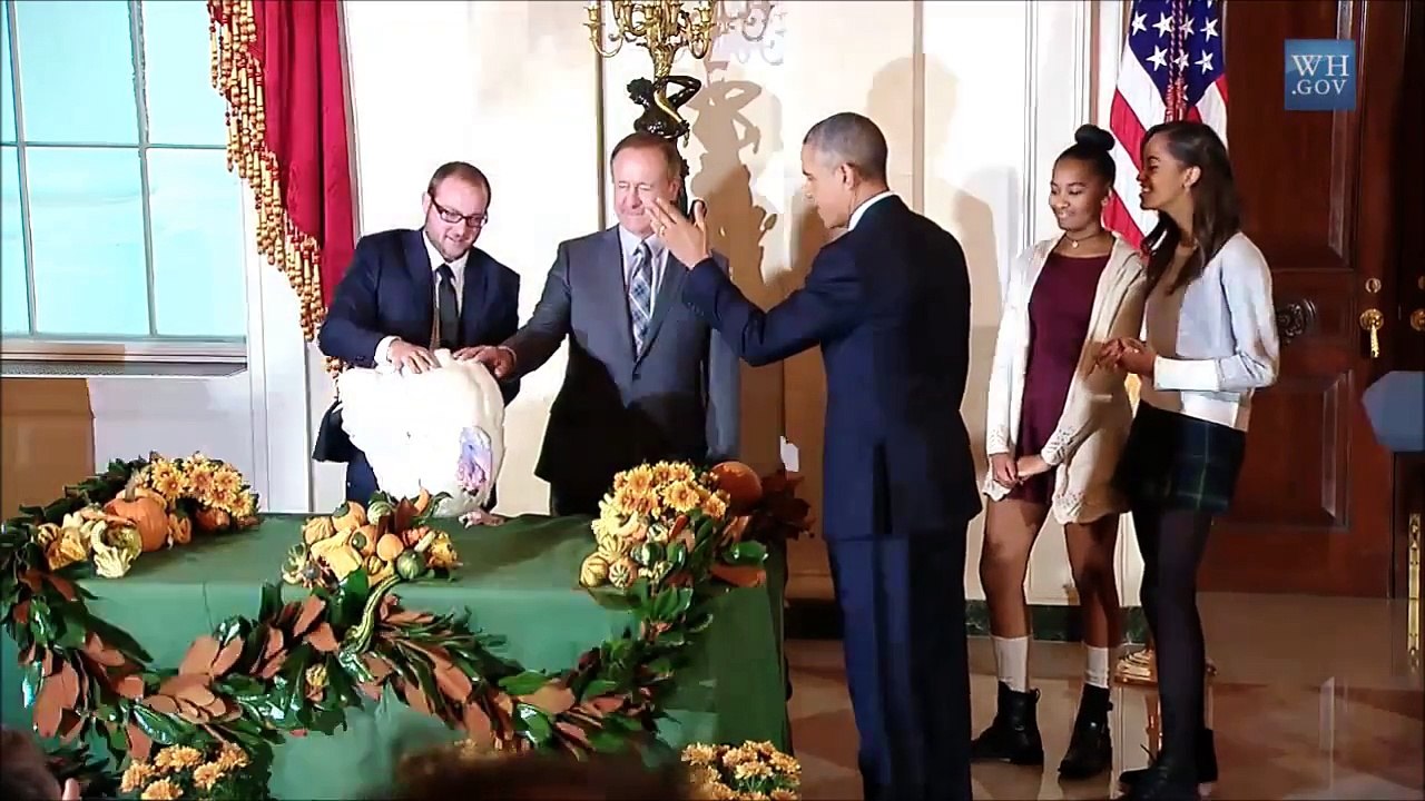 Thanksgiving 2014 - Obama gracie la traditionnelle dinde