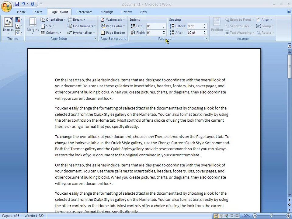 microsoft office word page layout paragraph indent spacing in urdu part 068