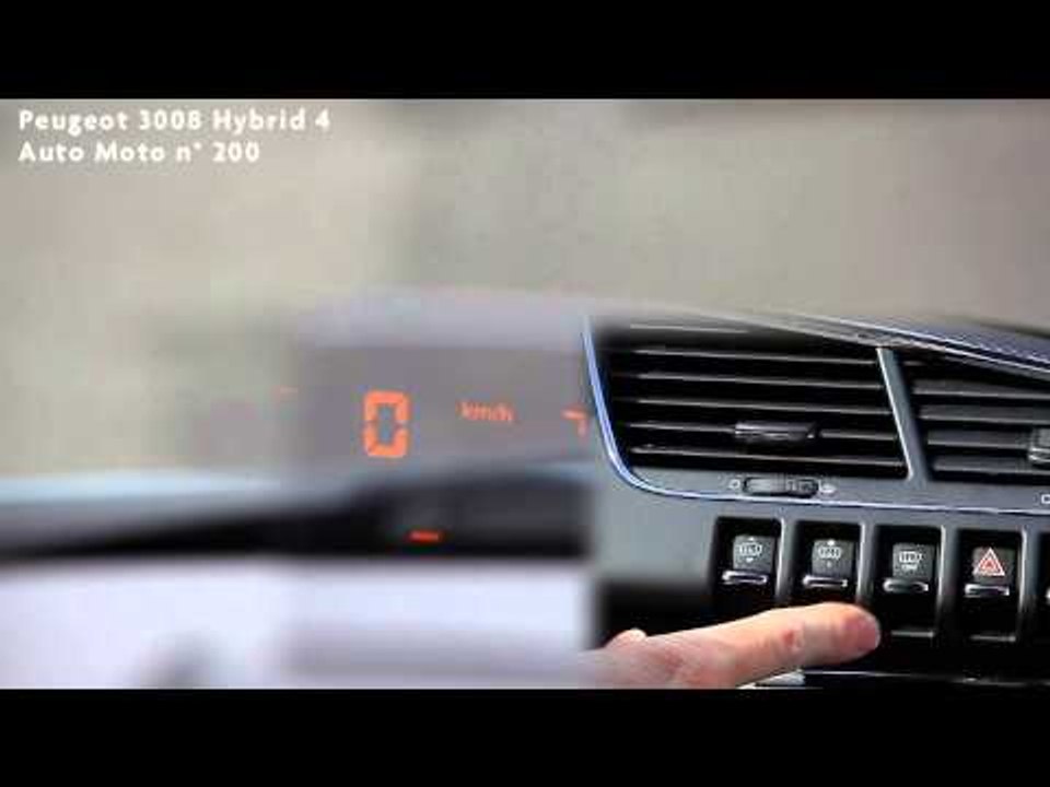 Peugeot 3008 HYbrid4 :  affichage "tête haute"