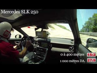 Mercedes SLK 250 sur l'autodrome de Montlhéry