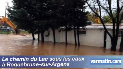 Le chemin du Lac sous les eaux à Roquebrune-sur-Argens