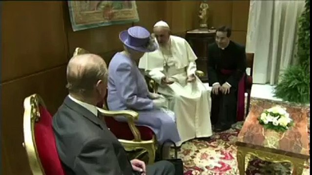 La reine Elizabeth II reçue par le pape François
