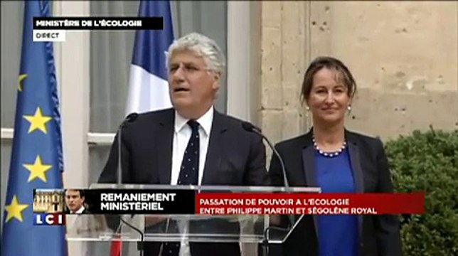 Passation des pouvoirs entre Philippe Martin et Ségolène Royal