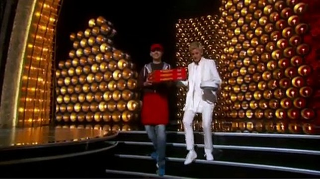 Distribution de pizza pendant la cérémonie des oscars