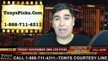 Free Friday College Football Picks Betting Odds Predictions Previews 11-28-2014