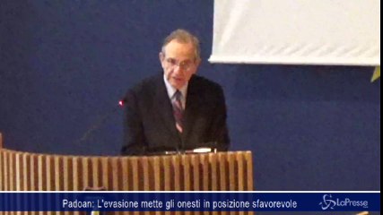 Padoan: L'evasione mette gli onesti in posizione sfavorevole