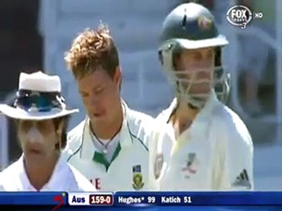 Phillip Hughes celebrating his Maiden Test Hundred Vs South Africa 2009.