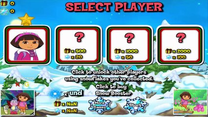Dora the explorer Games -  Dora Winter Ride in snow Game - Walkthrough