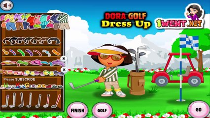 Dora the explorer Games -  Dora Golf Dress Up Game - Walkthrough