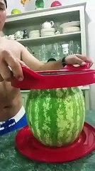 Watermelon cutting apparatus
