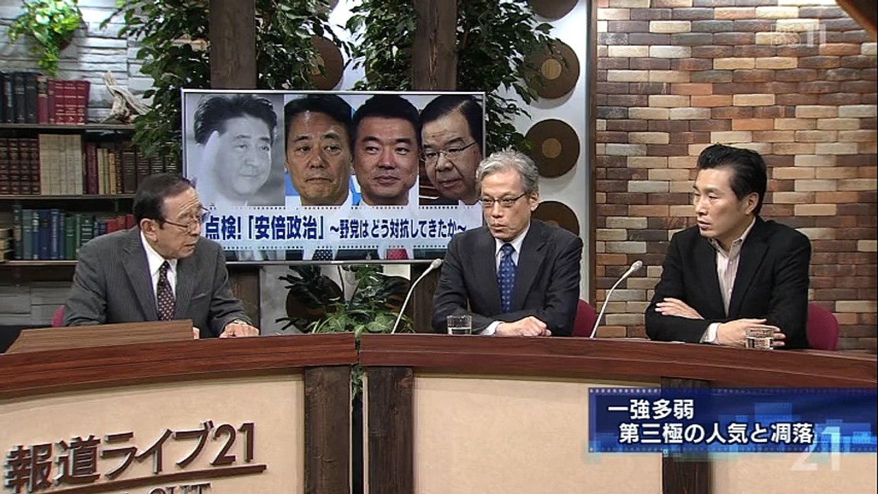 報道ライブ21 INsideOUT「点検！『安倍政治』～野党はどう対抗してきたか～」 141127