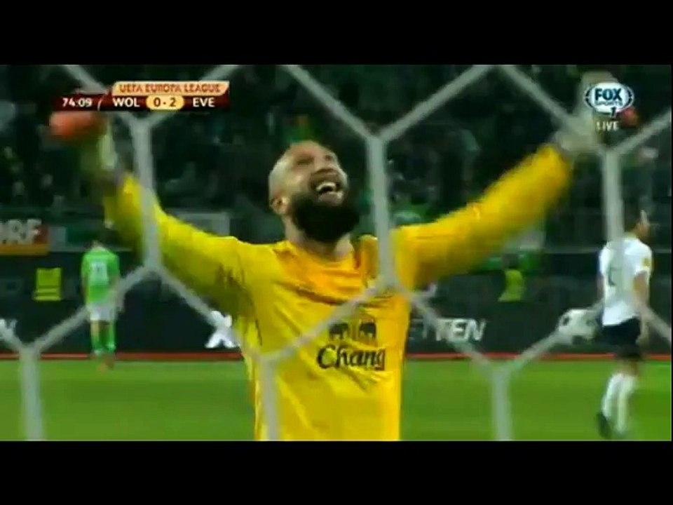 Goal -75'  Mirallas K. - Wolfsburg 0 - 2 Everton - Europa League - 27.11.2014