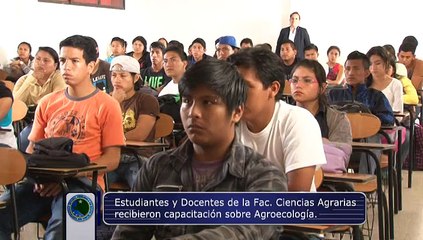 Lady Samaniego, pasante doctoral en UPSE, impartió charla sobre Agroecología.