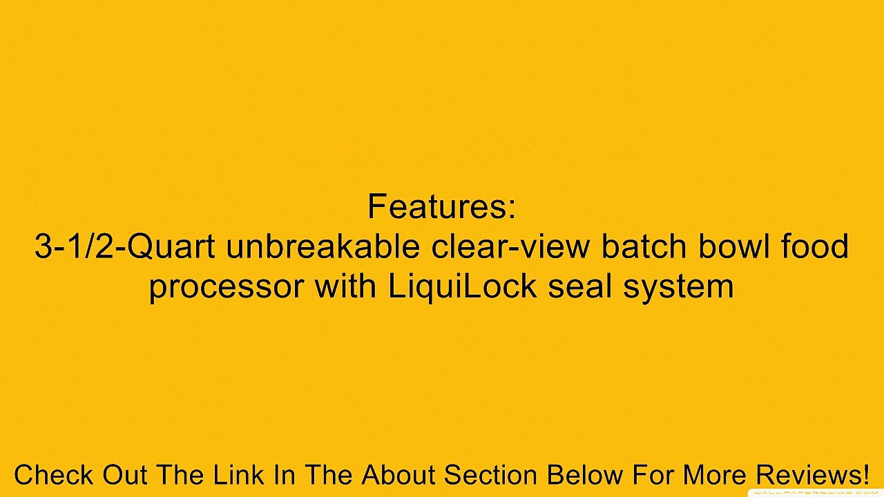 Waring Commercial WFP14S Batch Bowl Food Processor with LiquiLock Seal System, 3-1/2-Quart Review