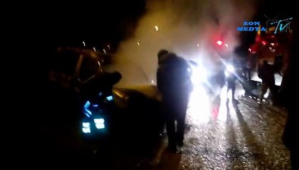 ÇAYCUMA'DA TRAFİK KAZASI 1 ÖLÜ, 2 YARALI