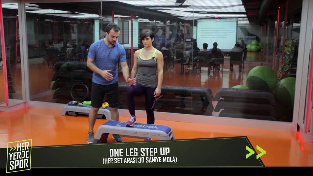Bacak Kaslarını Çalıştırmak için One Leg Step Up - Her Yerde Spor