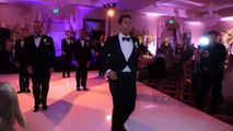 The groom from the bride at the wedding, Surprise Dance Show