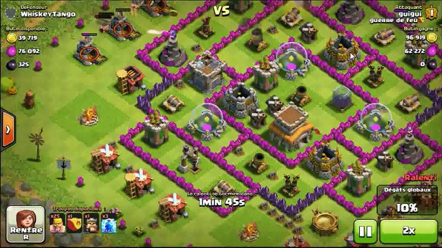 Clash Of Clans FR ATTAQUE full barbar 50 ou pas 50 pourcents MOGames