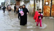 الفيضانات تسبب في اعلان حالة الطوارىء في غزة