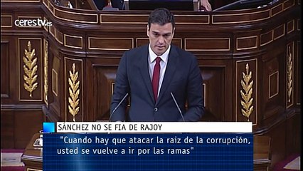 Sánchez (PSOE): "Cuando hay que atacar la raiz de la corrupción, usted se vuelve a ir por las ramas"