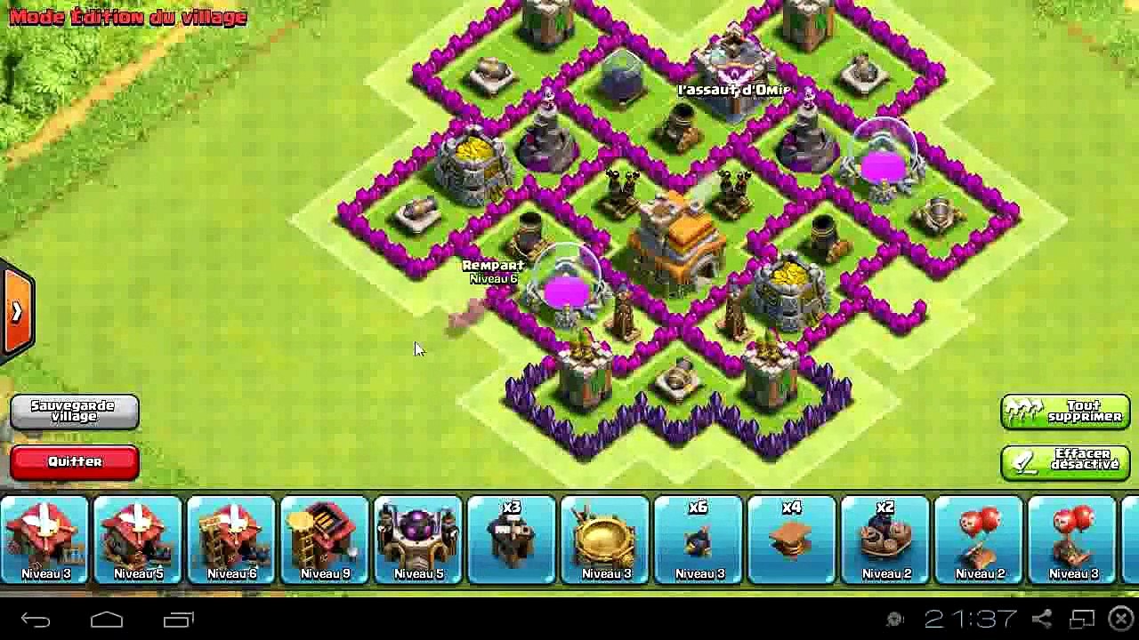 clash of clans FR HDV 7 rush Hybrid bon village