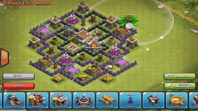 clash of clans FR HDV 8 rush trophée hybrid bon village