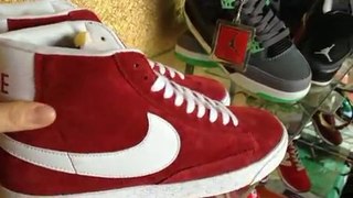 $53.8 Cheap Nike Blazer Mid Suede Vintage Mens Red and White Shoes Hotsale Online at sportsyy.ru