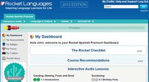 Rocket Languages Dashboard - Members Area