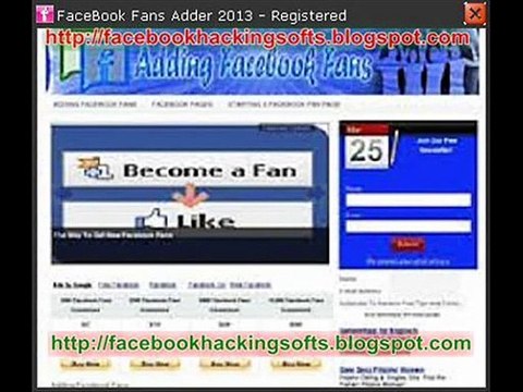 FaceBook Fans Adder 2013 - more fans, more friends !