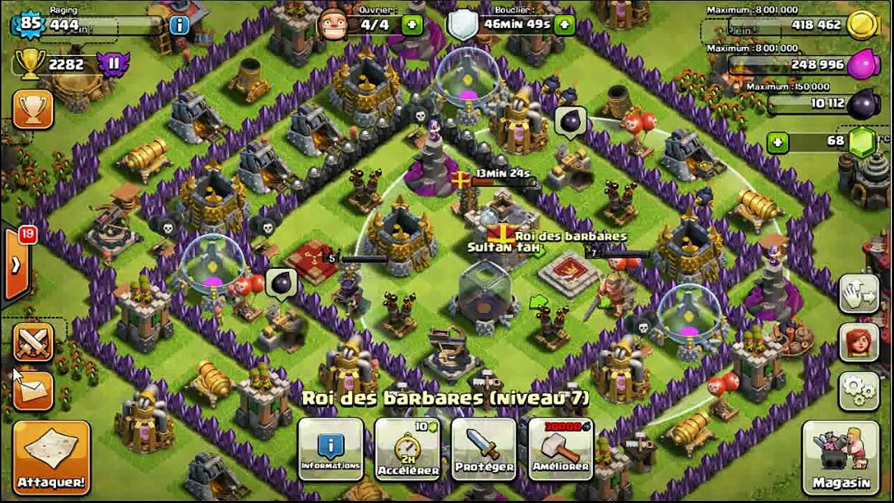 CLash of Clans FR SERIE aventure N5 roi et reine VS Gobelins