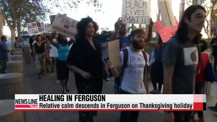 Relative calm descends in Ferguson on Thanksgiving holiday