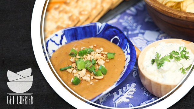 Party Dips Recipe - Thai Style Peanut Dip & Greek Yogurt Dip - My Recipe Book By Tarika Singh