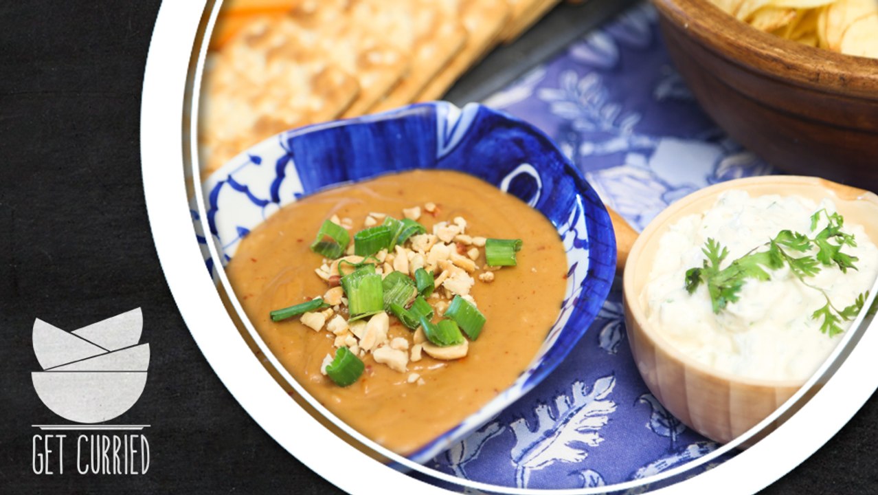 Party Dips Recipe - Thai Style Peanut Dip & Greek Yogurt Dip - My Recipe Book By Tarika Singh