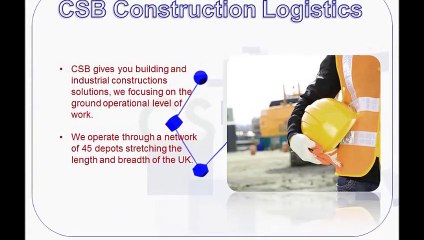 Lean logistics and construction site logistics CSB-Logistics.