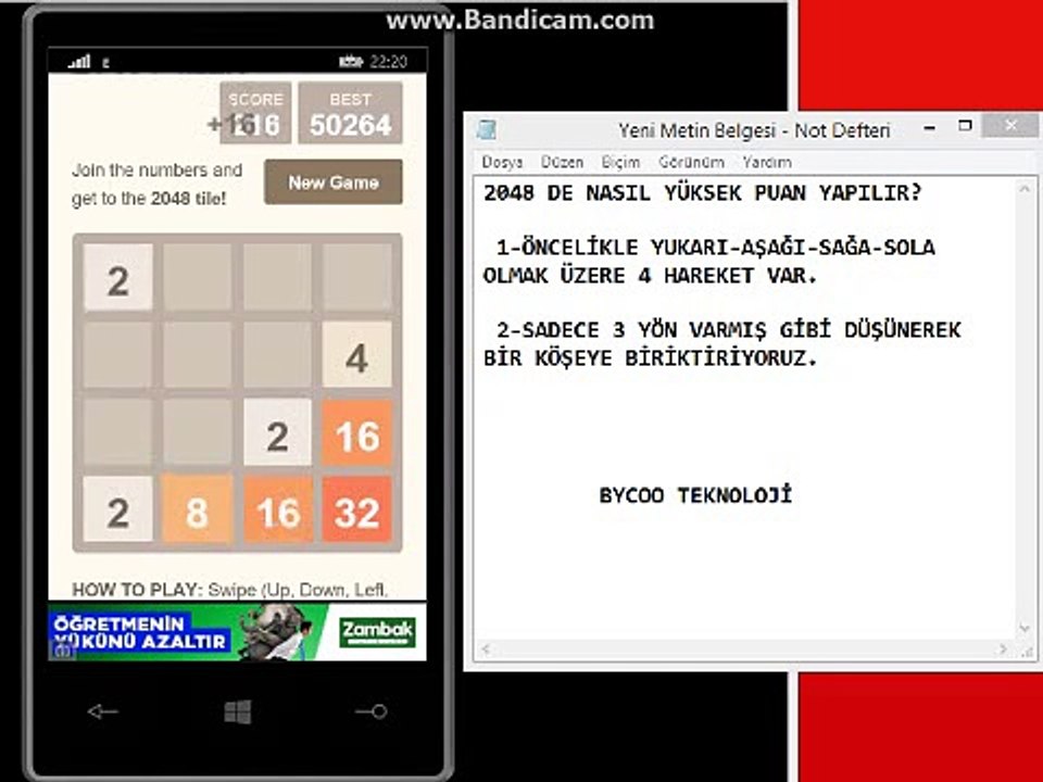 2048 Oyunu Nasil Oynanir Youtube Dailymotion Video