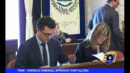 TRANI | Consiglio Comunale, approvati i punti all'odg