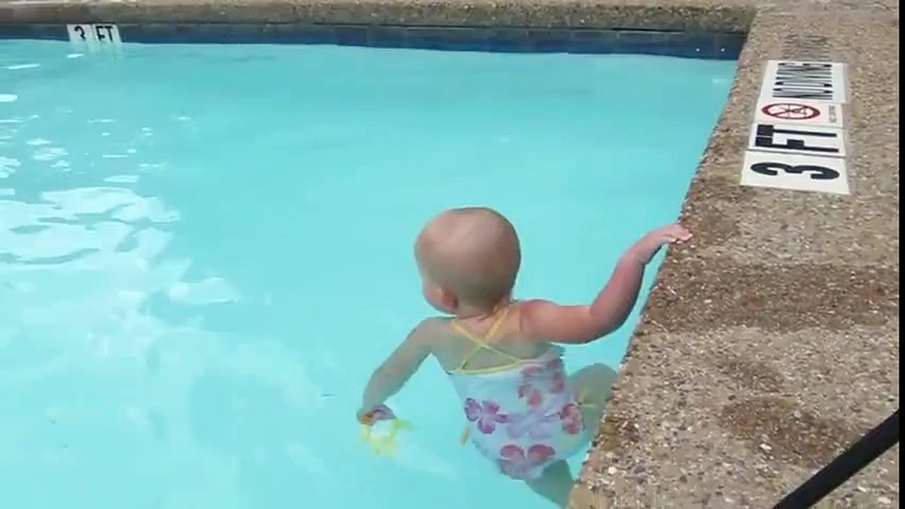 Little child diving