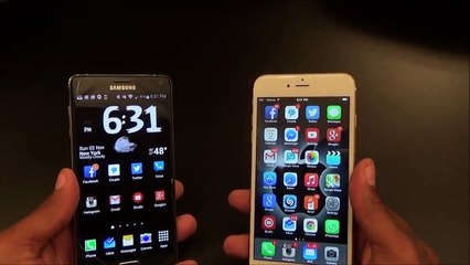 Samsung Galaxy Note 4 vs iPhone 6 Plus - YouTube