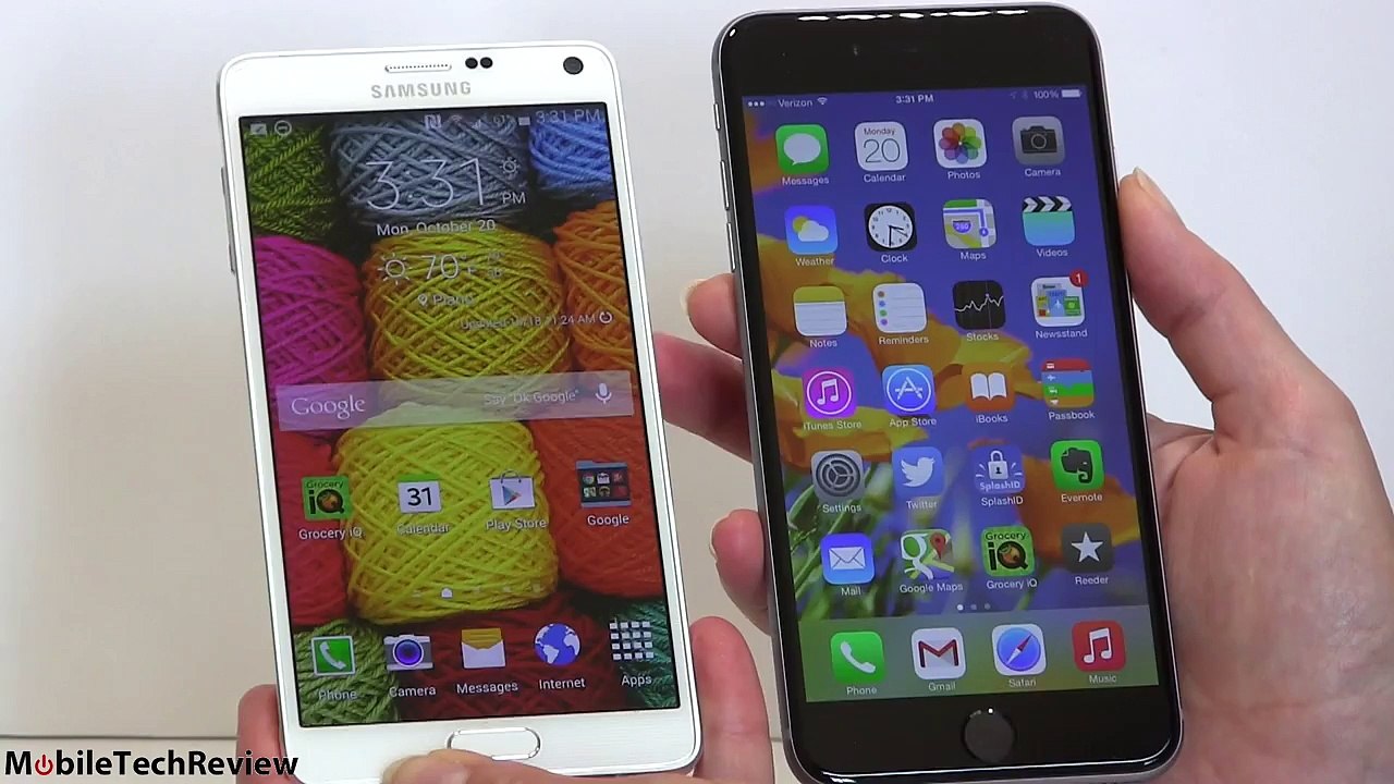 Samsung Galaxy Note 4 vs. iPhone 6 Plus Comparison Smackdown