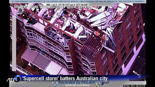 'Supercell storm' batters Australian city