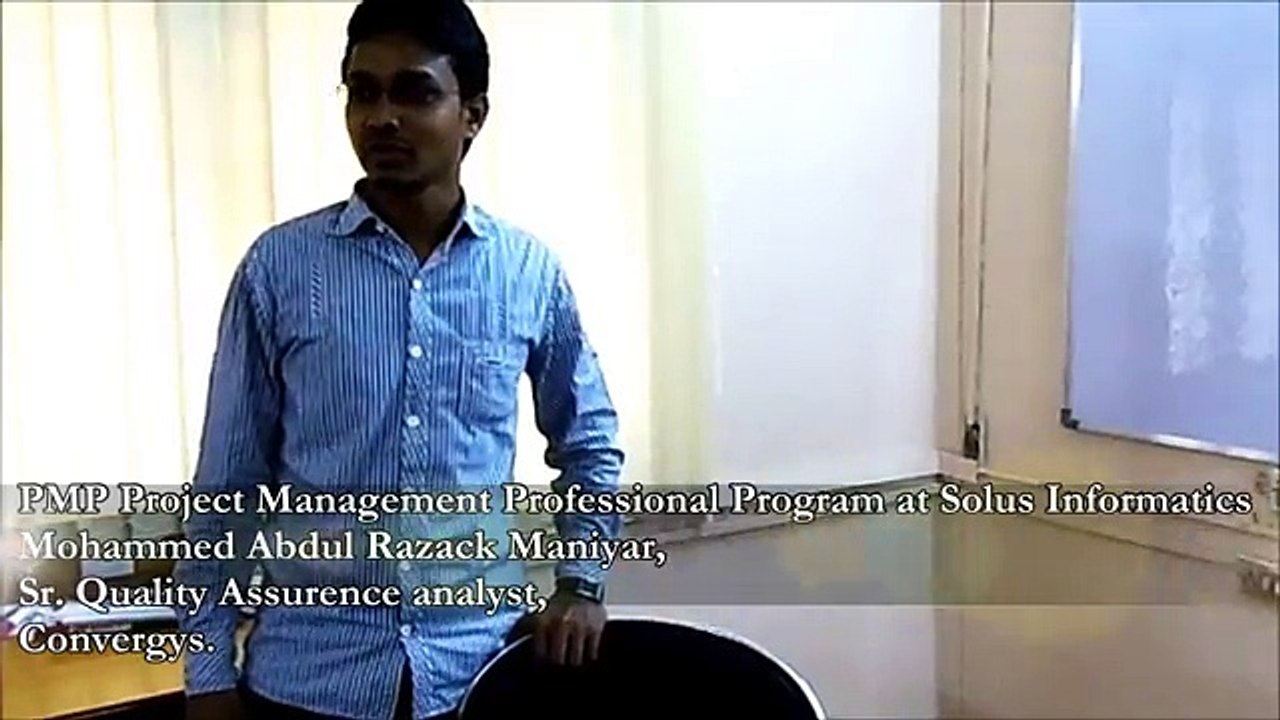 Solus Informatics -  PMP Training Institute Hyderabad (Student's Feedback)