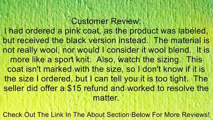 Partiss Womens Wool Blend Jacket Review
