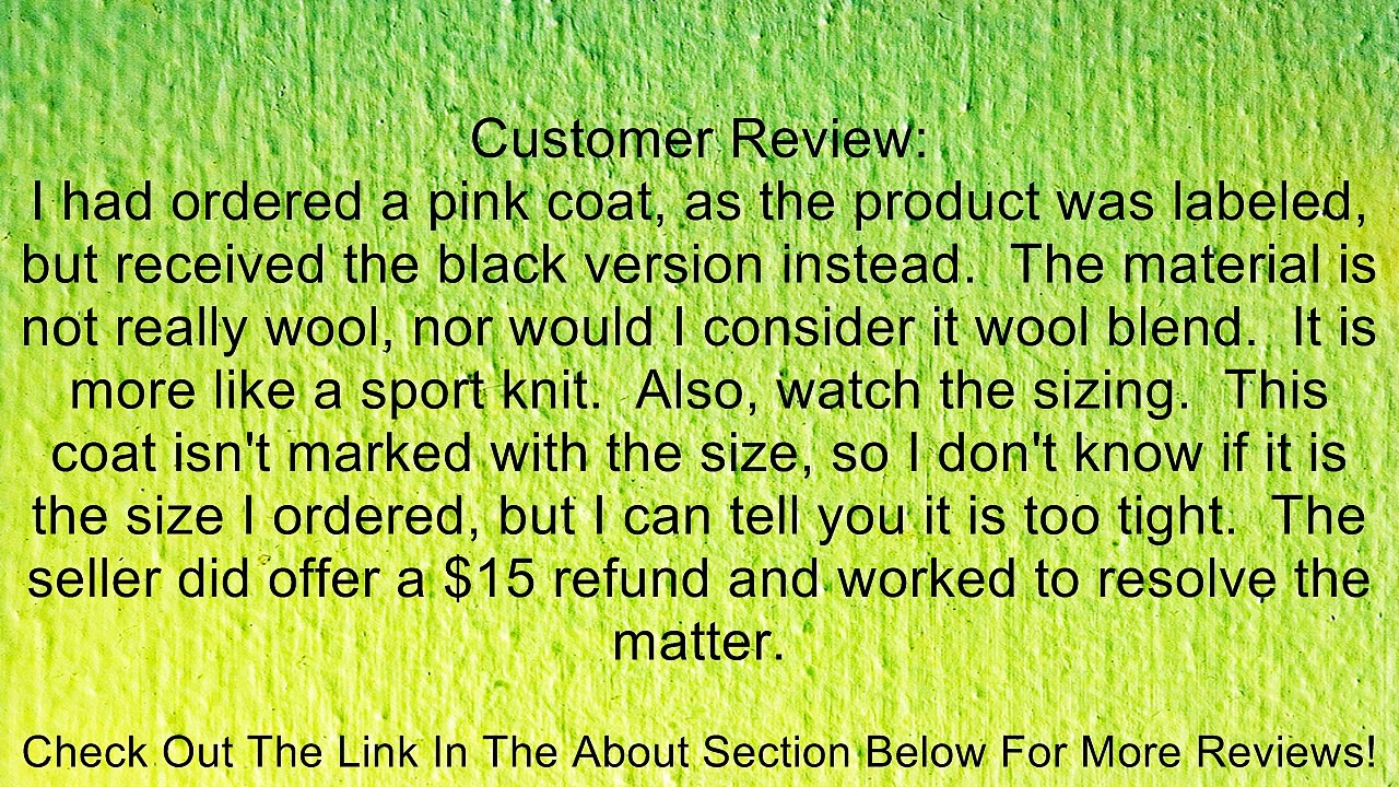 Partiss Womens Wool Blend Jacket Review