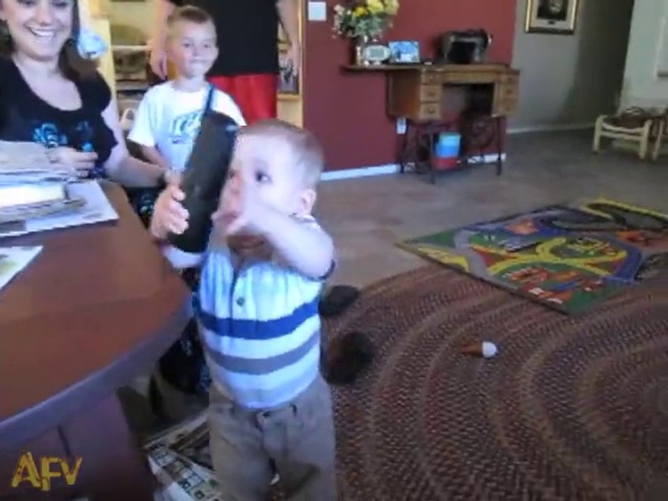Shocking Video of a Little Boy Talking on the Phone