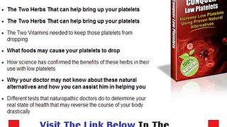 Conquer Low Platelets Review My Story Bonus + Discount