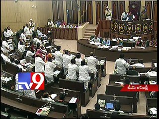 Revanth Reddy shouted down by TRS MLAs in Assembly