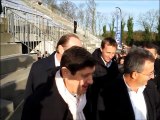 Visite du chantier de rénovation du stade Bollaert-Delelis à Lens