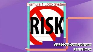 Formula 1 Lotto System Review 2014 - THE TRUTH