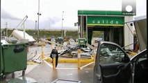 Tornado en la localidad española de Torremolinos